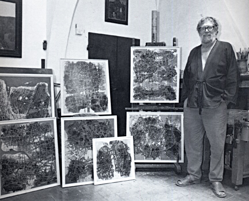 Fritz Hagl in seinem Atelier