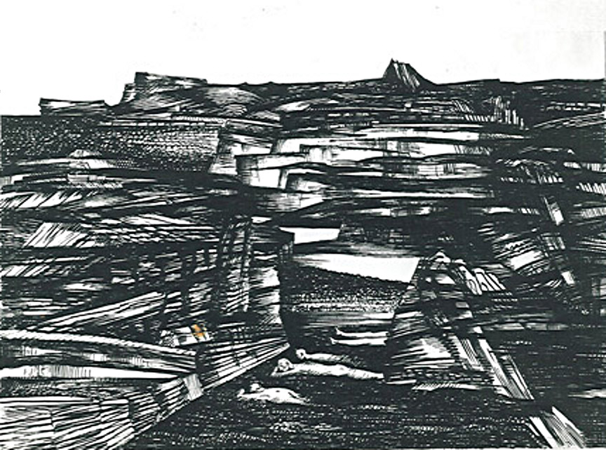 Fritz Hagl, S.T. 1964, Penna e inchiostro, cm: 40 x 30