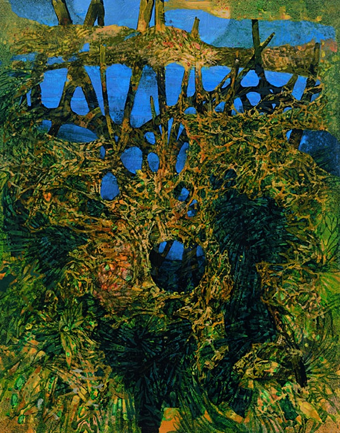 O.T. 1986, Tempera auf Leinwand / Preßspan, cm: 35 x 44