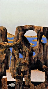 O.T. 1976, Tempera auf Leinwand / Preßspan, cm: 61 x 36,5