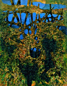 O.T. 1986, Tempera auf Leinwand / Preßspan, cm: 35 x 44