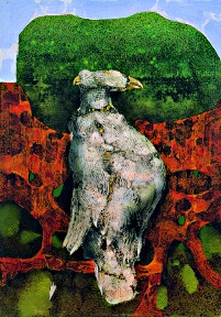 O.T. 1987, Tempera auf Leinwand / Preßspan, cm: 44 x 31