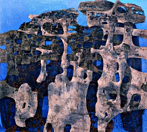 O.T. 1993, Tempera auf Leinwand / Preßspan, cm: 70,5 x 63,5